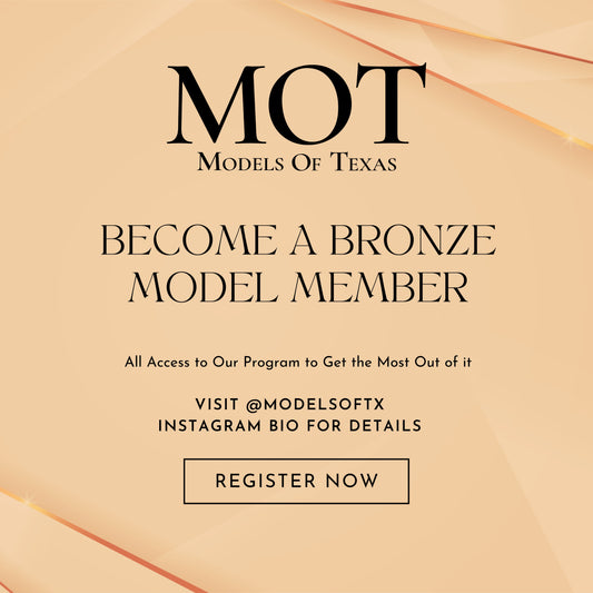 Basic - Model Membership, DM our Instagram @modelsoftx with a screenshot of the payment confirmation. Details & Registration link is located within our Instagram profile, make sure you review & fill out. Thank you!